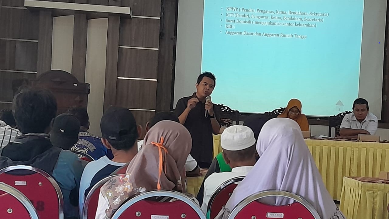 Sosialisasi Peningkatan Kelembagaan Dan Badan Hukum Untuk KUB (Kelompok Usaha Bersama) Bidang Tangkap Dan Poklahsar (Kelompok Pengolah Dan Pemasar Hasil Perikanan)